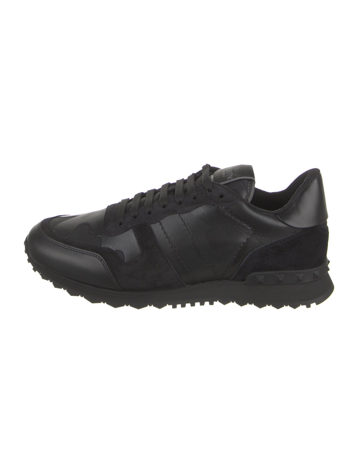Valentino Leather Printed Athletic Sneakers