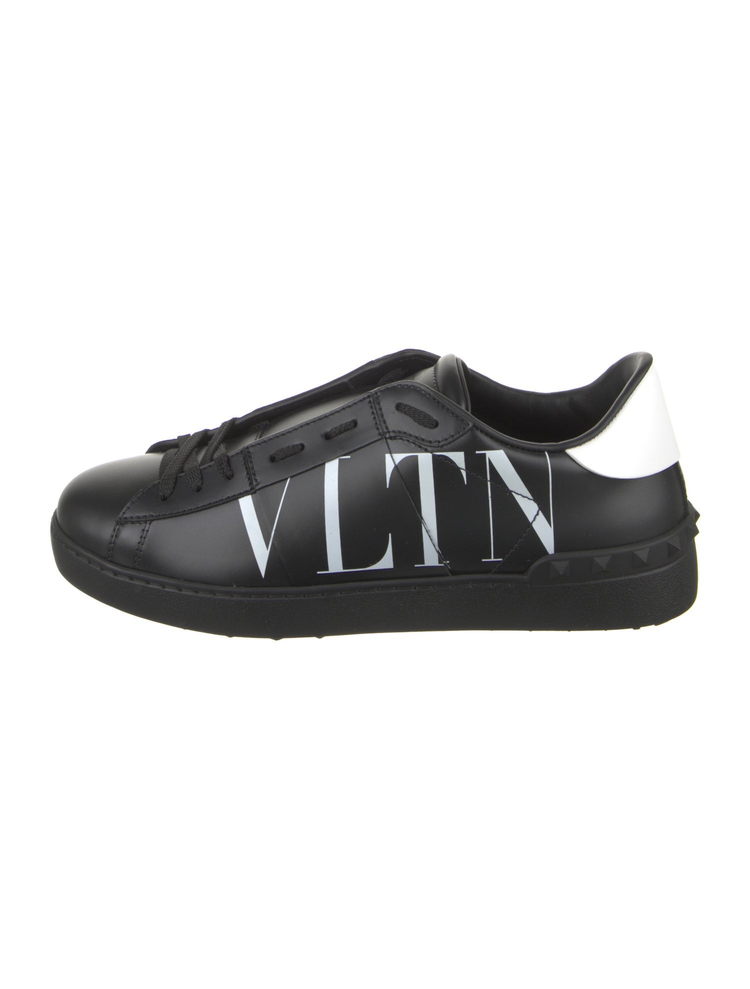 Valentino Leather Printed Sneakers