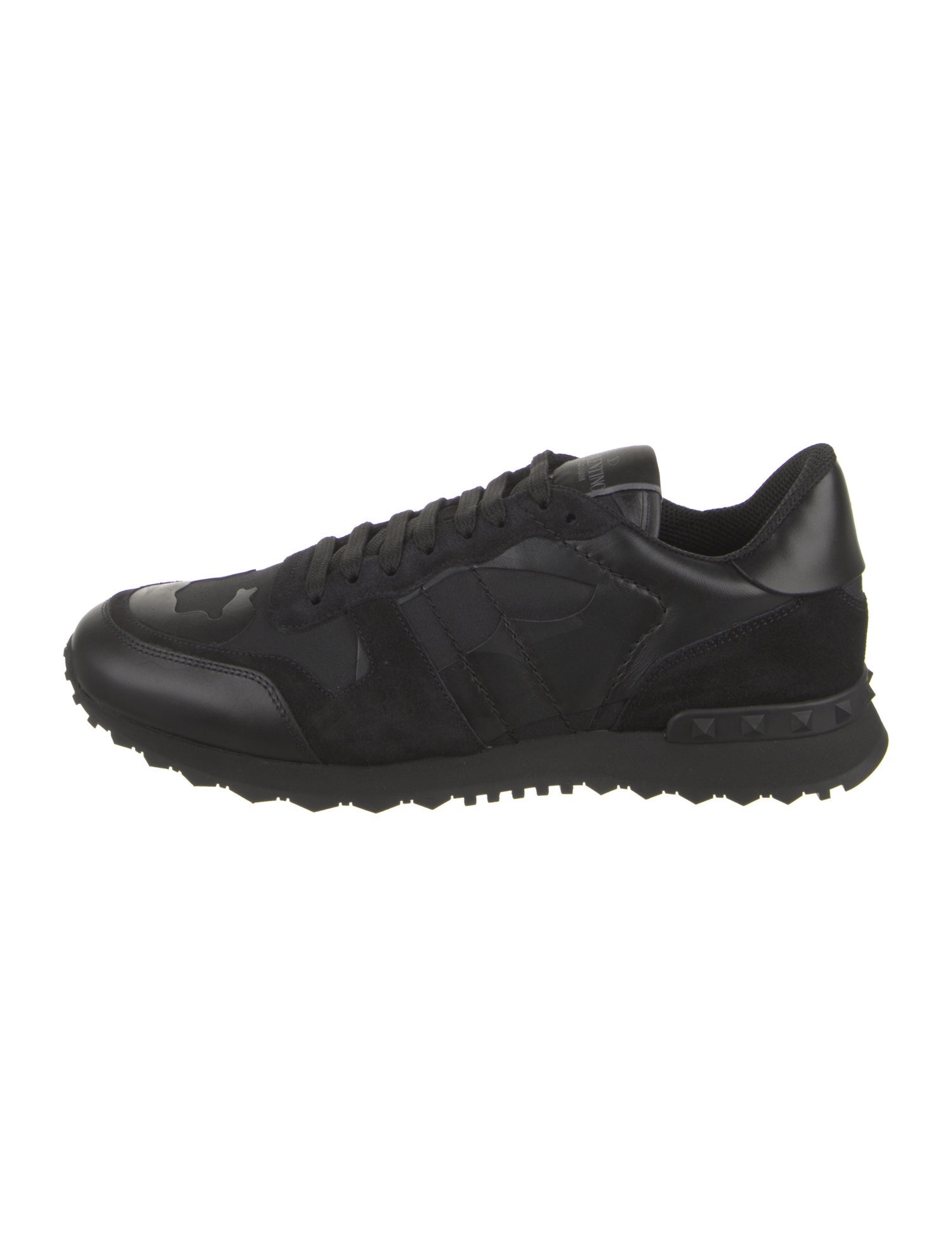 Valentino Leather Printed Athletic Sneakers