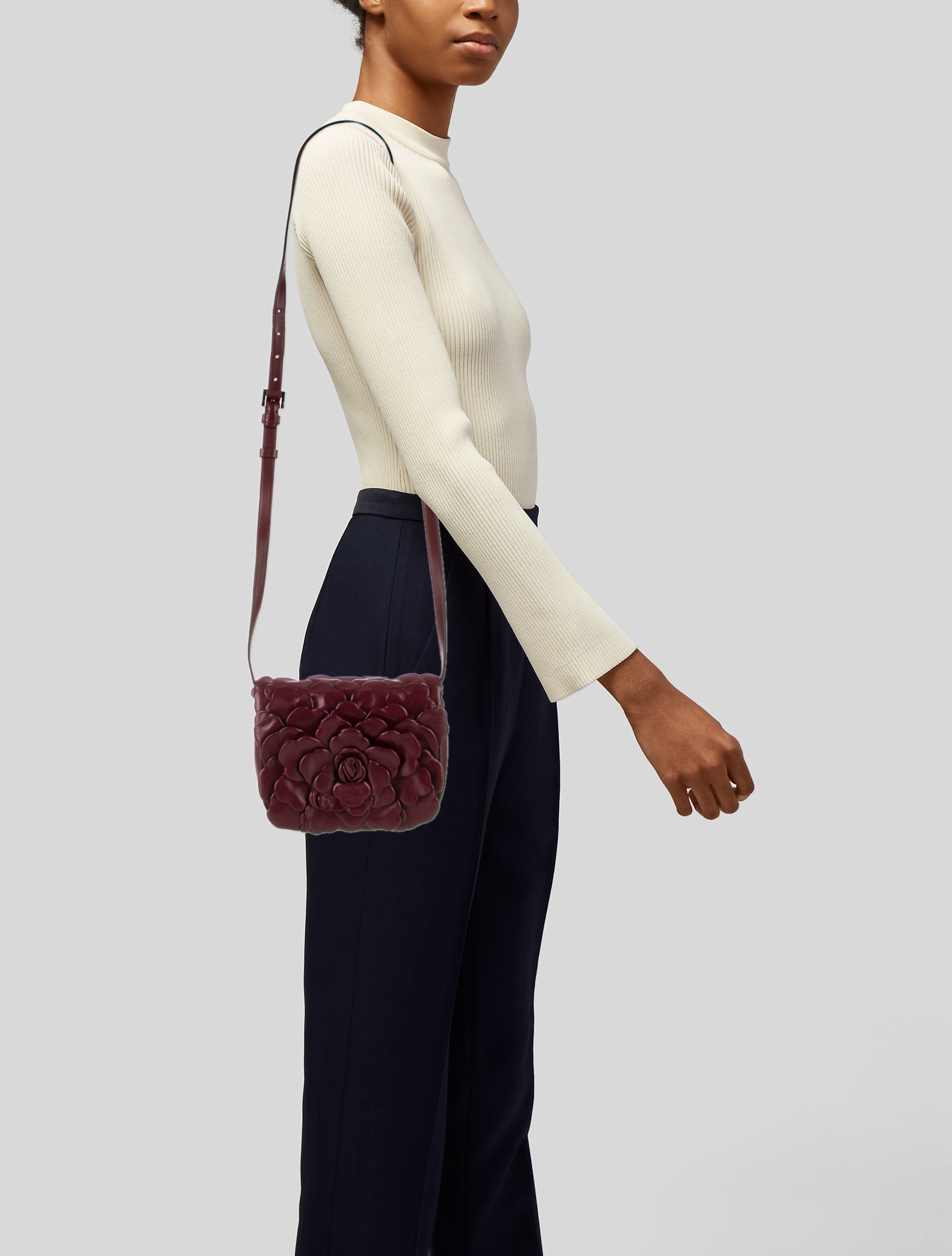 Valentino Leather Messenger Bag