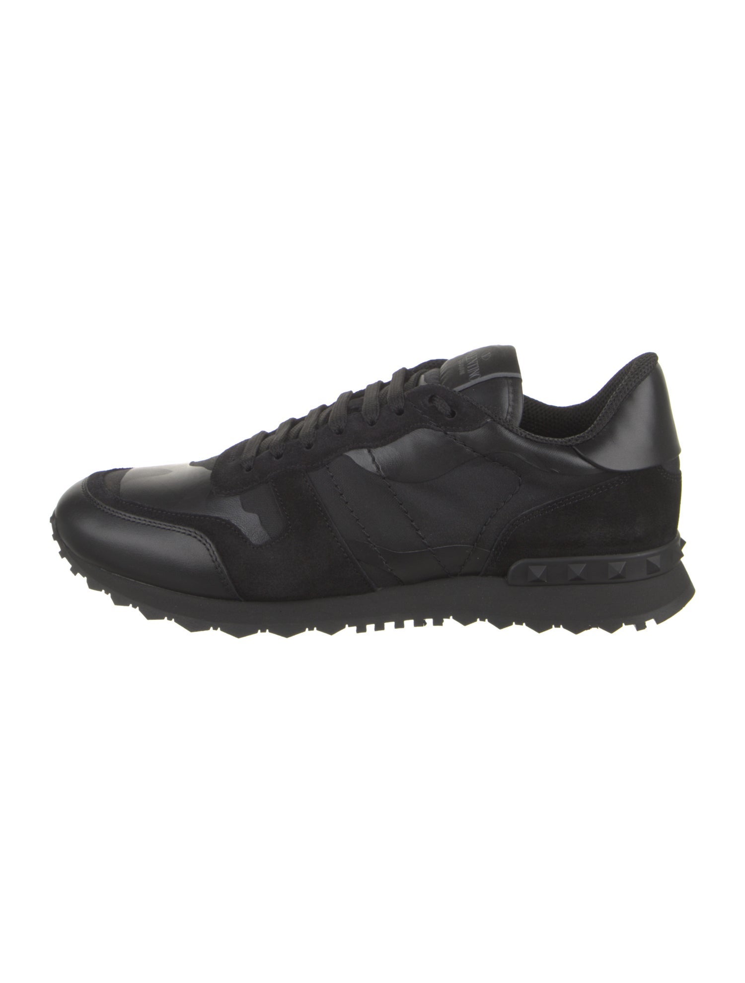 Valentino Leather Printed Athletic Sneakers