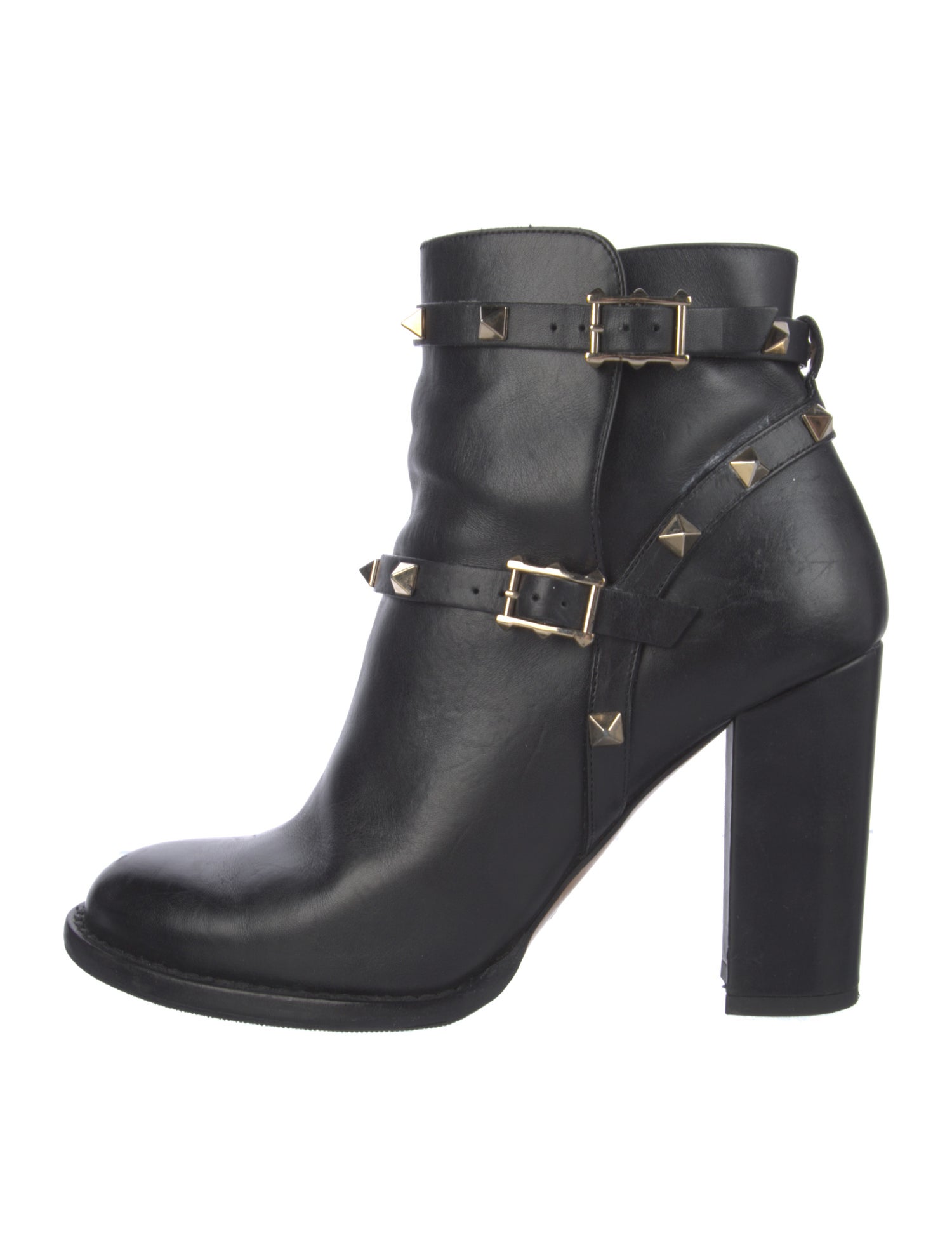 Valentino Rockstud Accents Leather Boots