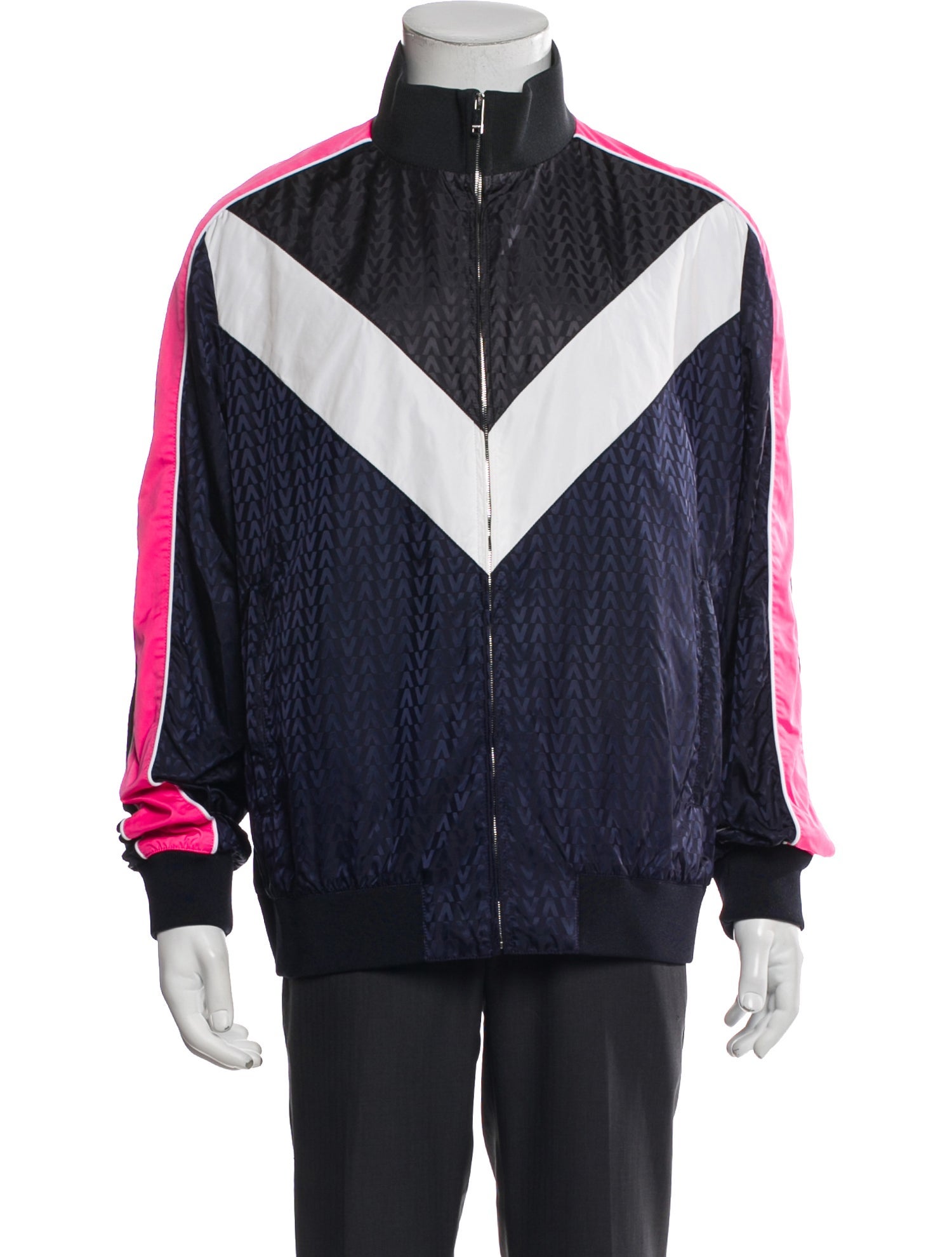 Valentino Colorblock Pattern Windbreaker