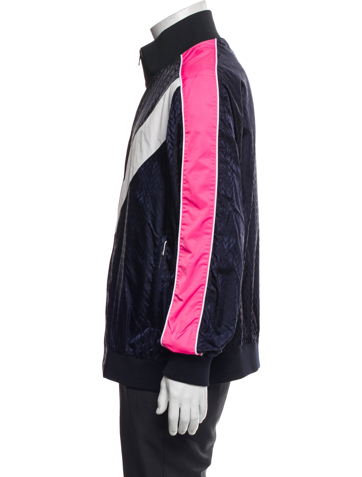 Valentino Colorblock Pattern Windbreaker