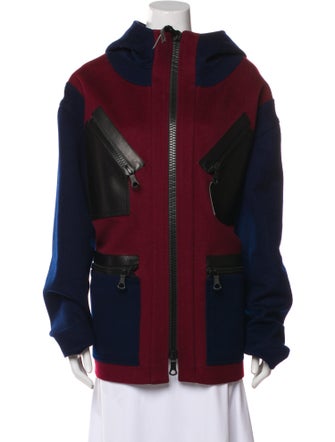 Valentino Wool Colorblock Pattern Denim Jacket