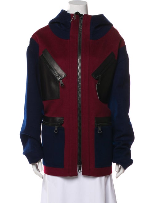 Valentino Wool Colorblock Pattern Denim Jacket