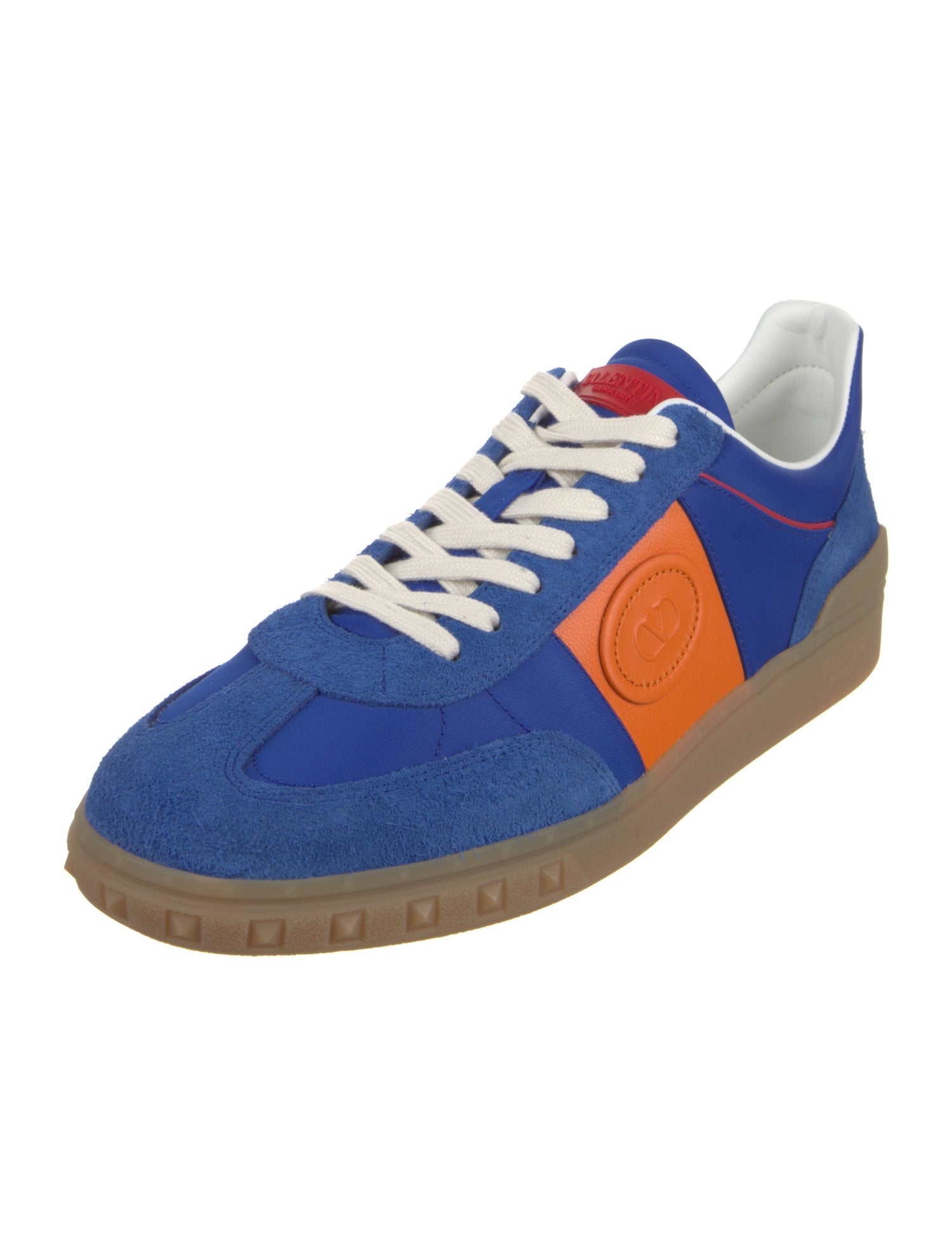 Valentino Leather Colorblock Pattern Sneakers w/ Tags