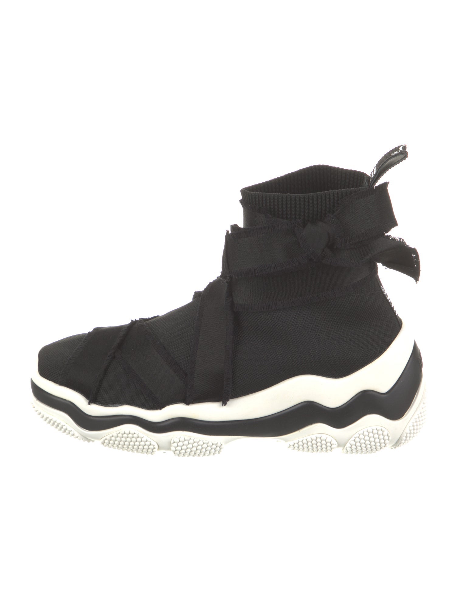 Red Valentino Raw-Edge Trim Wedge Sneakers w/ Tags