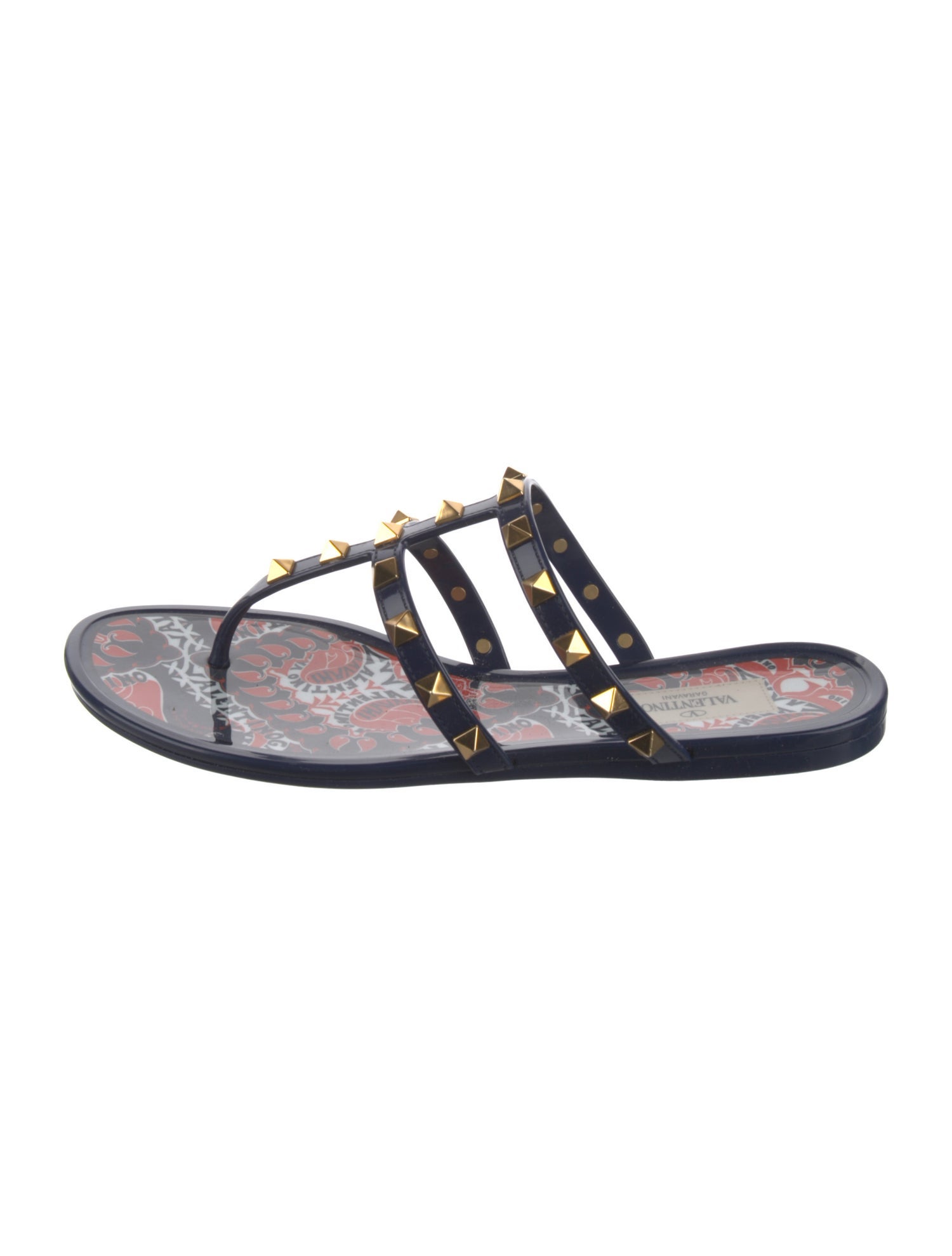 Valentino Rockstud Accents PVC Slides