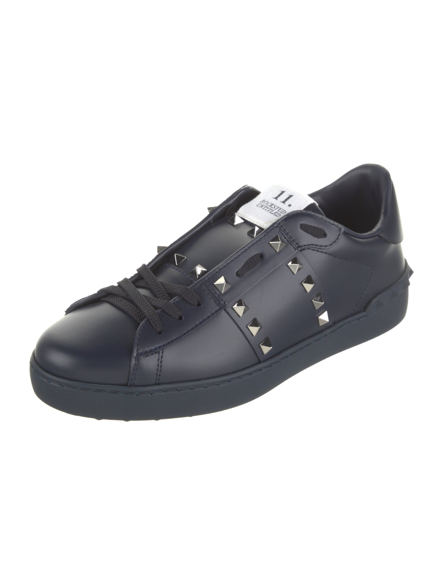 Valentino Leather Printed Sneakers