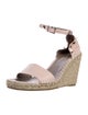 Valentino Leather Studded Accents Espadrilles