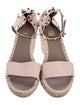 Valentino Leather Studded Accents Espadrilles