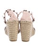 Valentino Leather Studded Accents Espadrilles