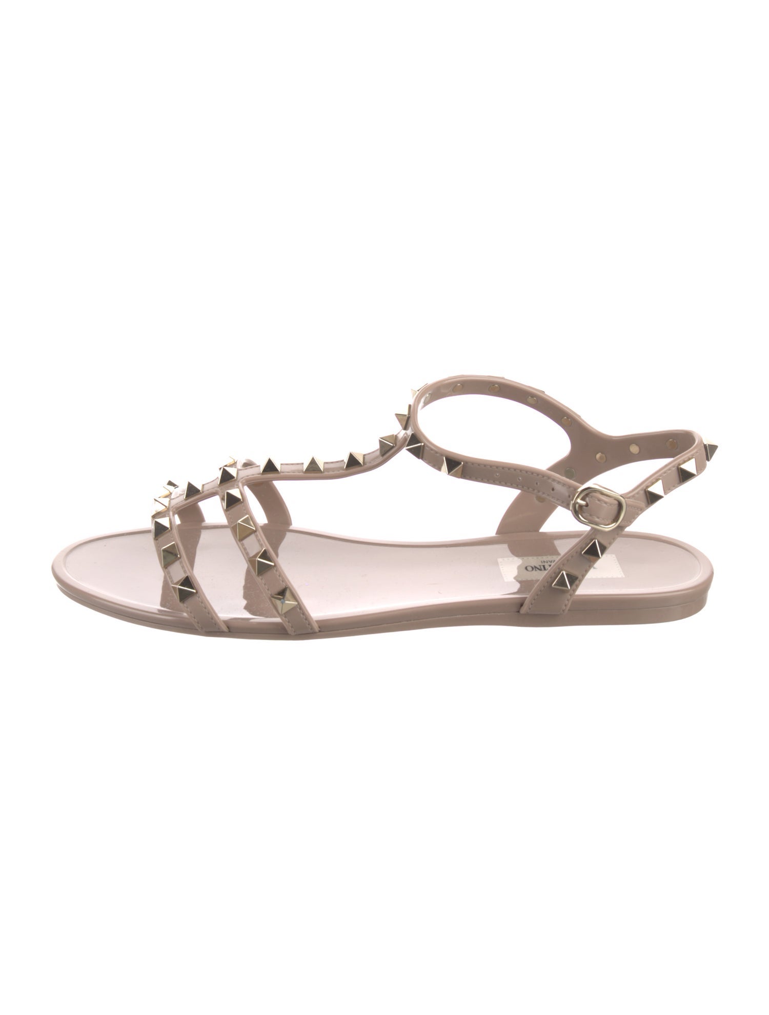 Valentino Rockstud Accents Rubber Gladiator Sandals