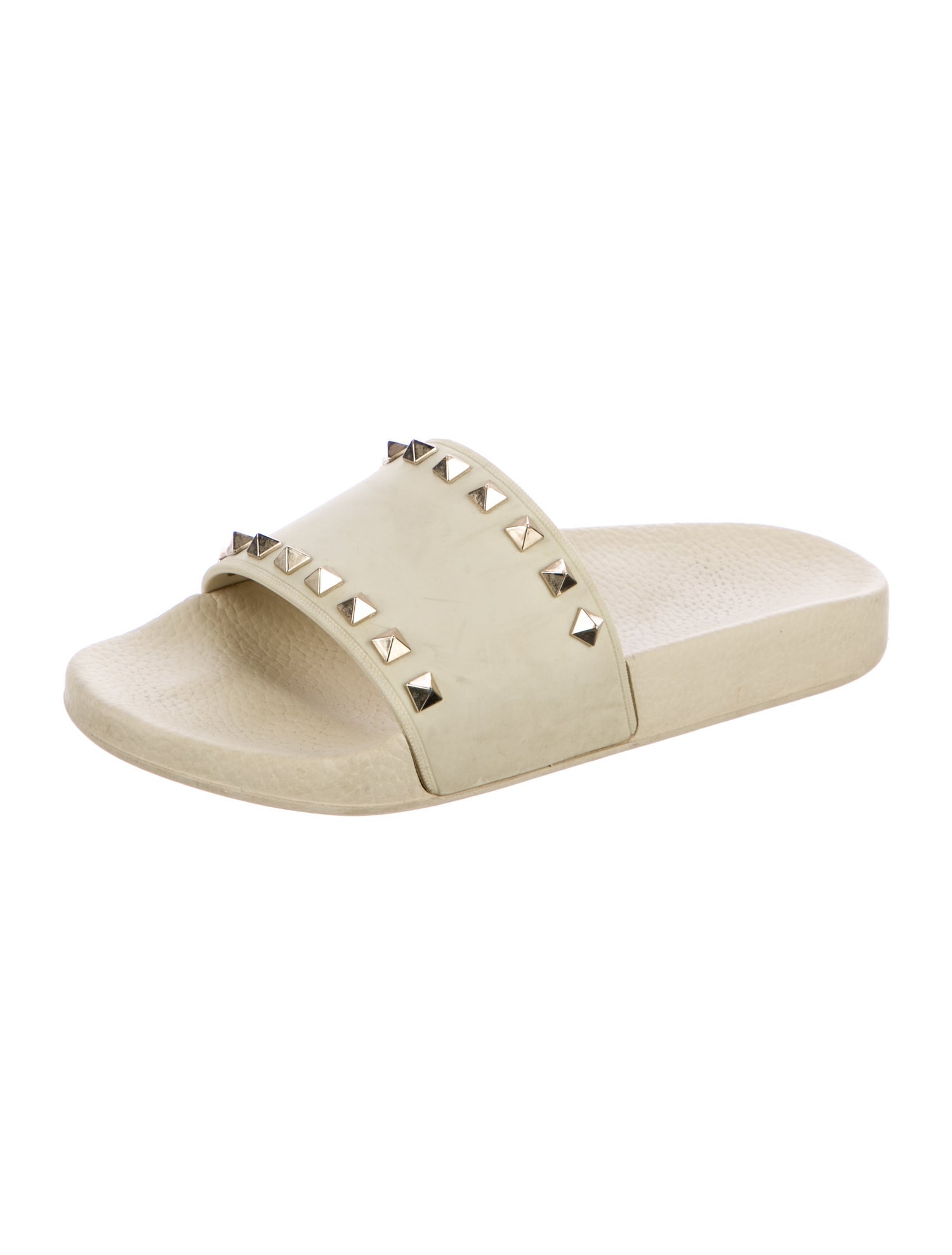 Valentino Rockstud Accents Rubber Slides