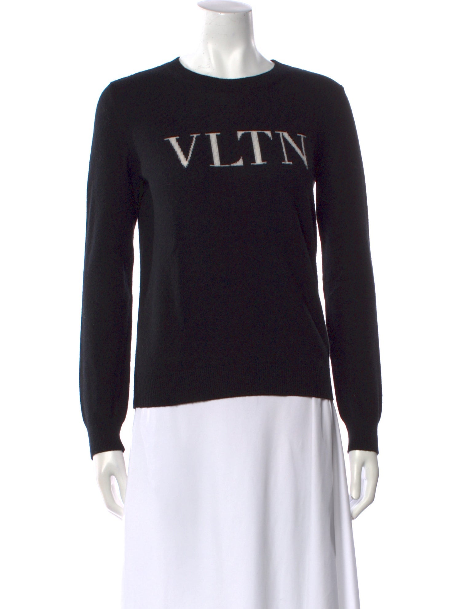 Valentino Virgin Wool Graphic Print Sweater