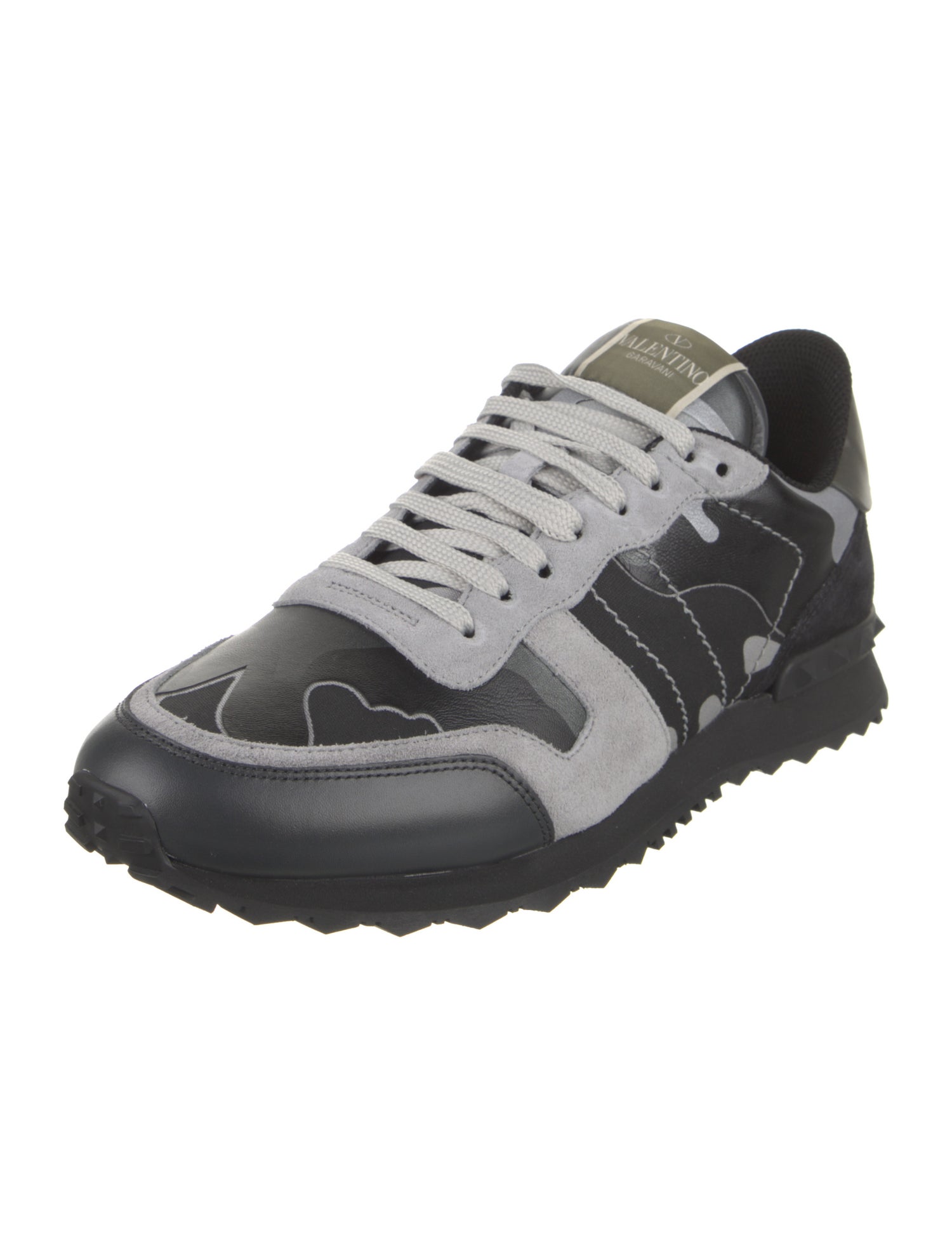 Valentino Leather Printed Sneakers w/ Tags