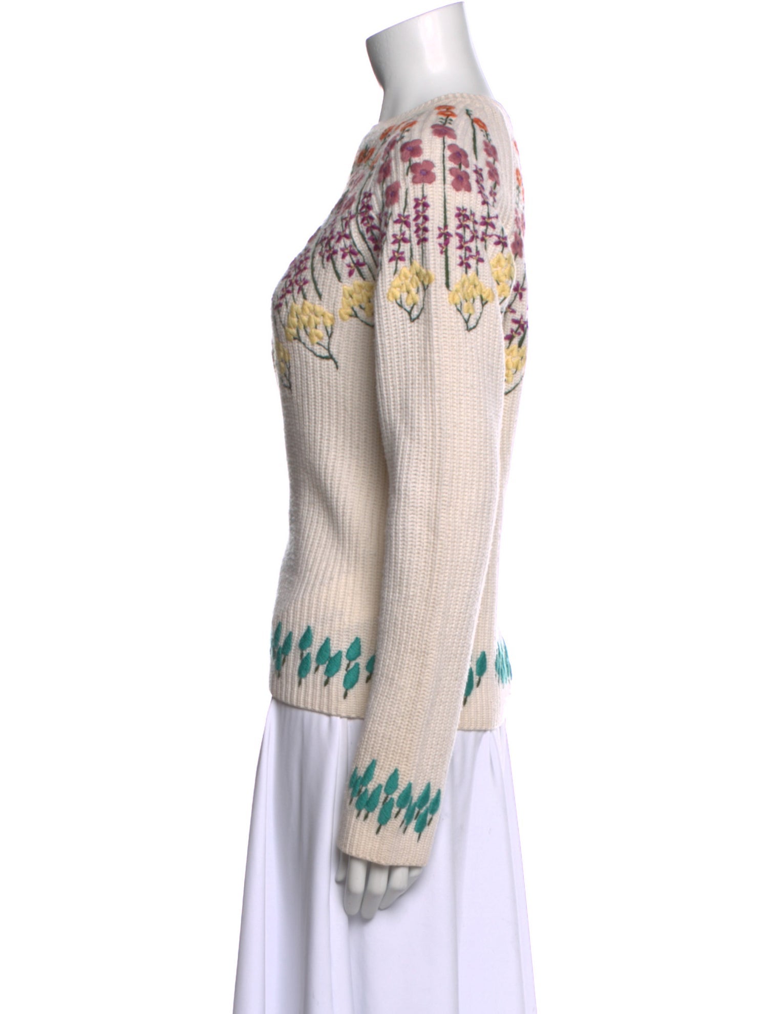 Valentino Virgin Wool Printed Sweater