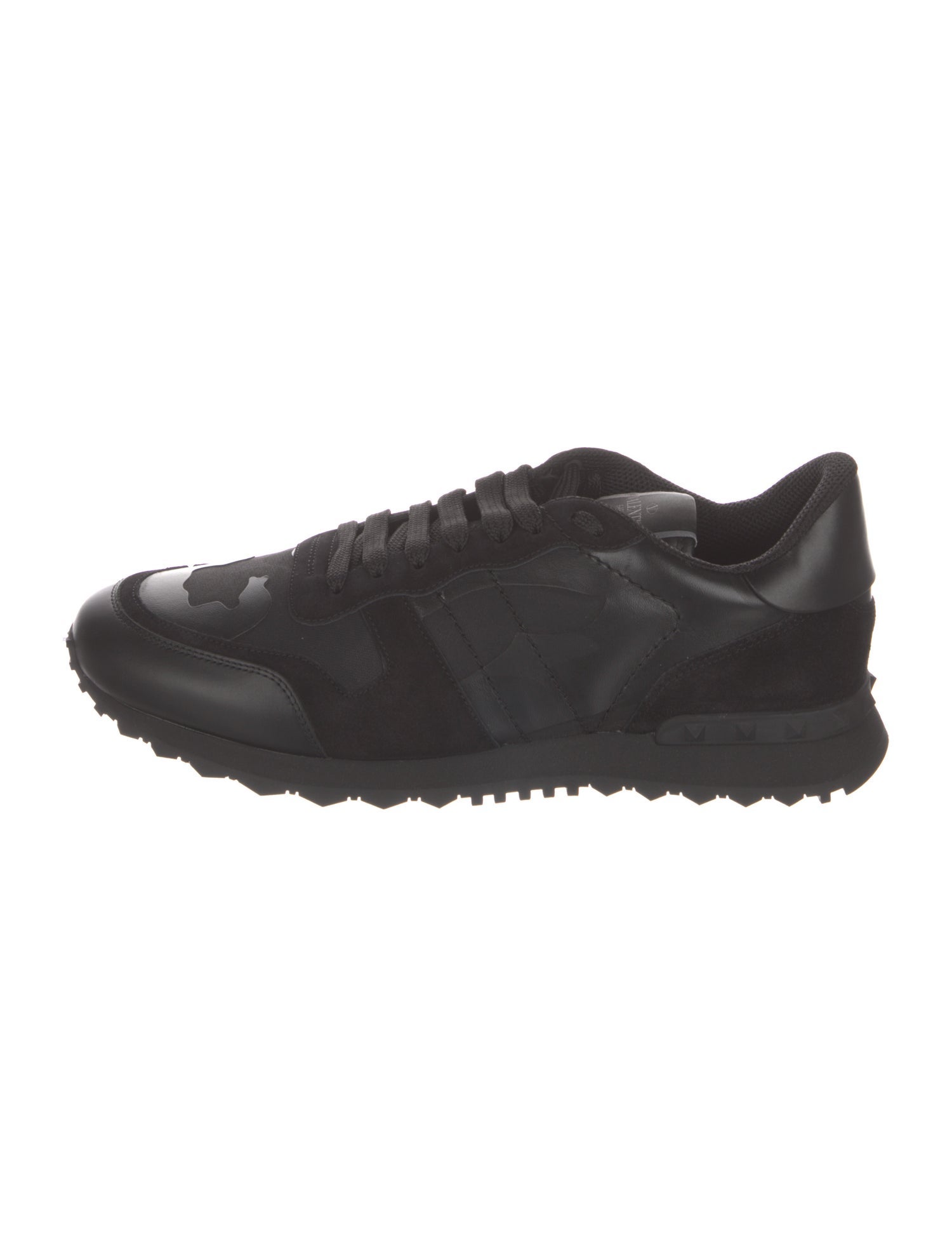 Valentino Leather Printed Athletic Sneakers