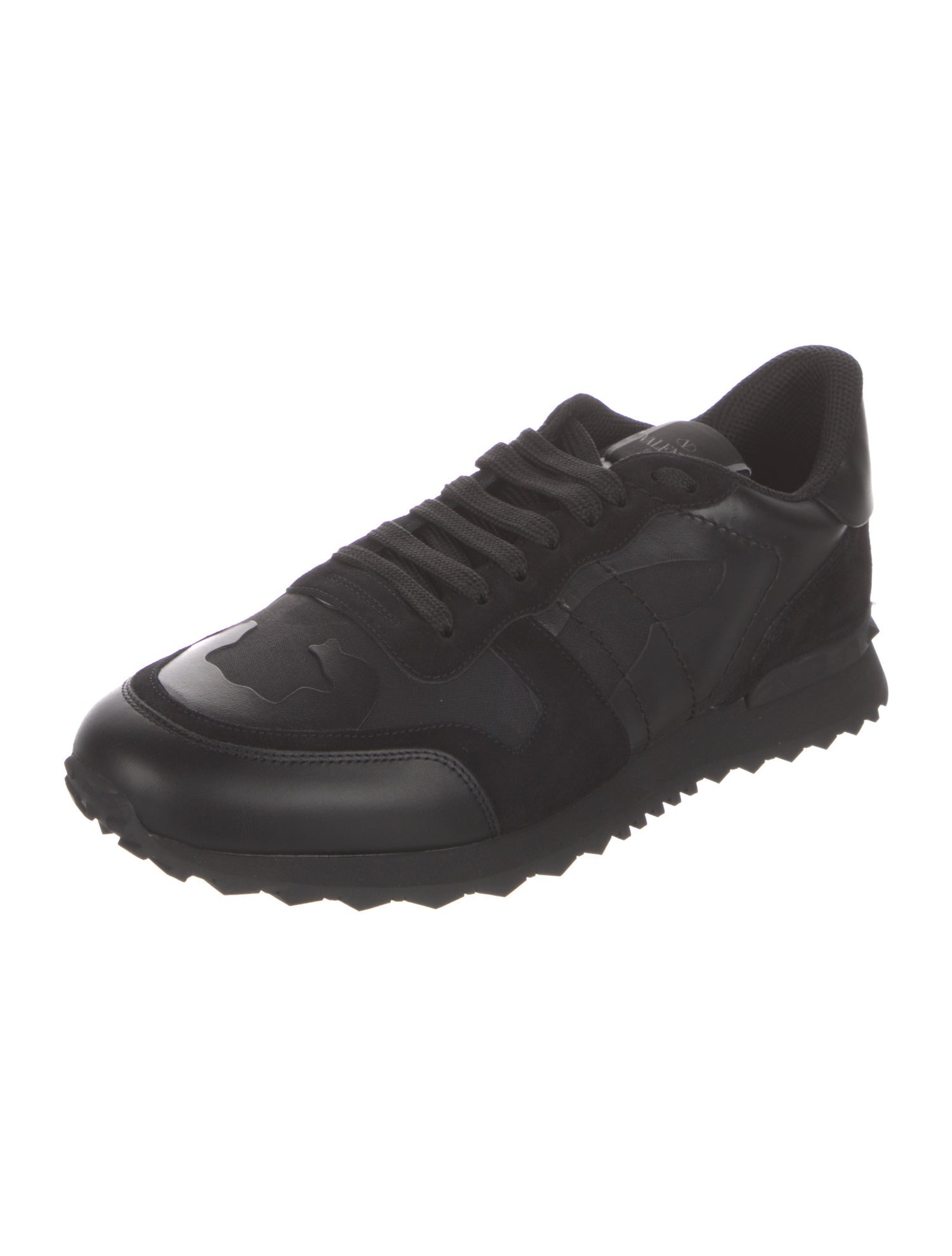 Valentino Leather Studded Accents Athletic Sneakers