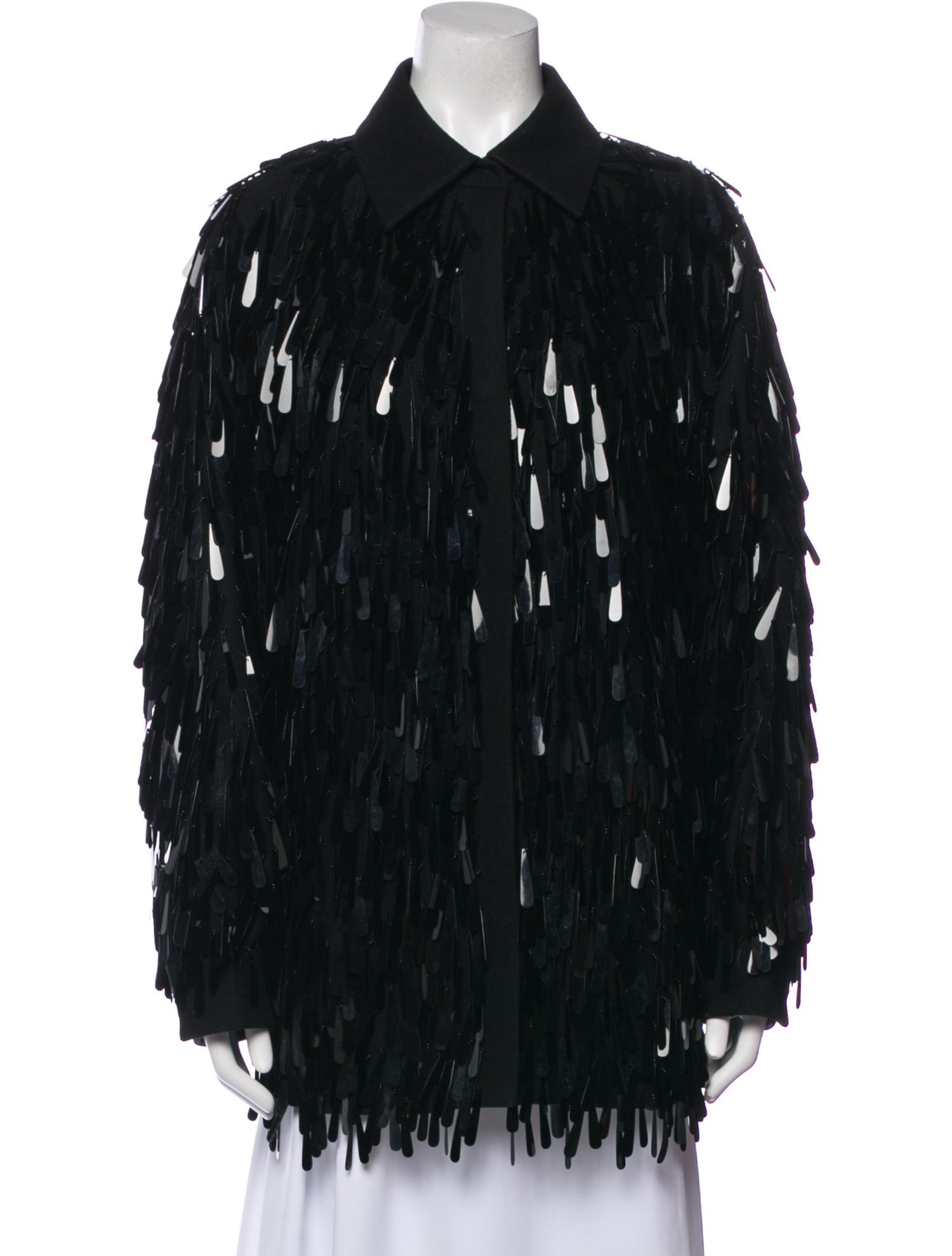 Valentino Vintage Wool Faux Fur Coat