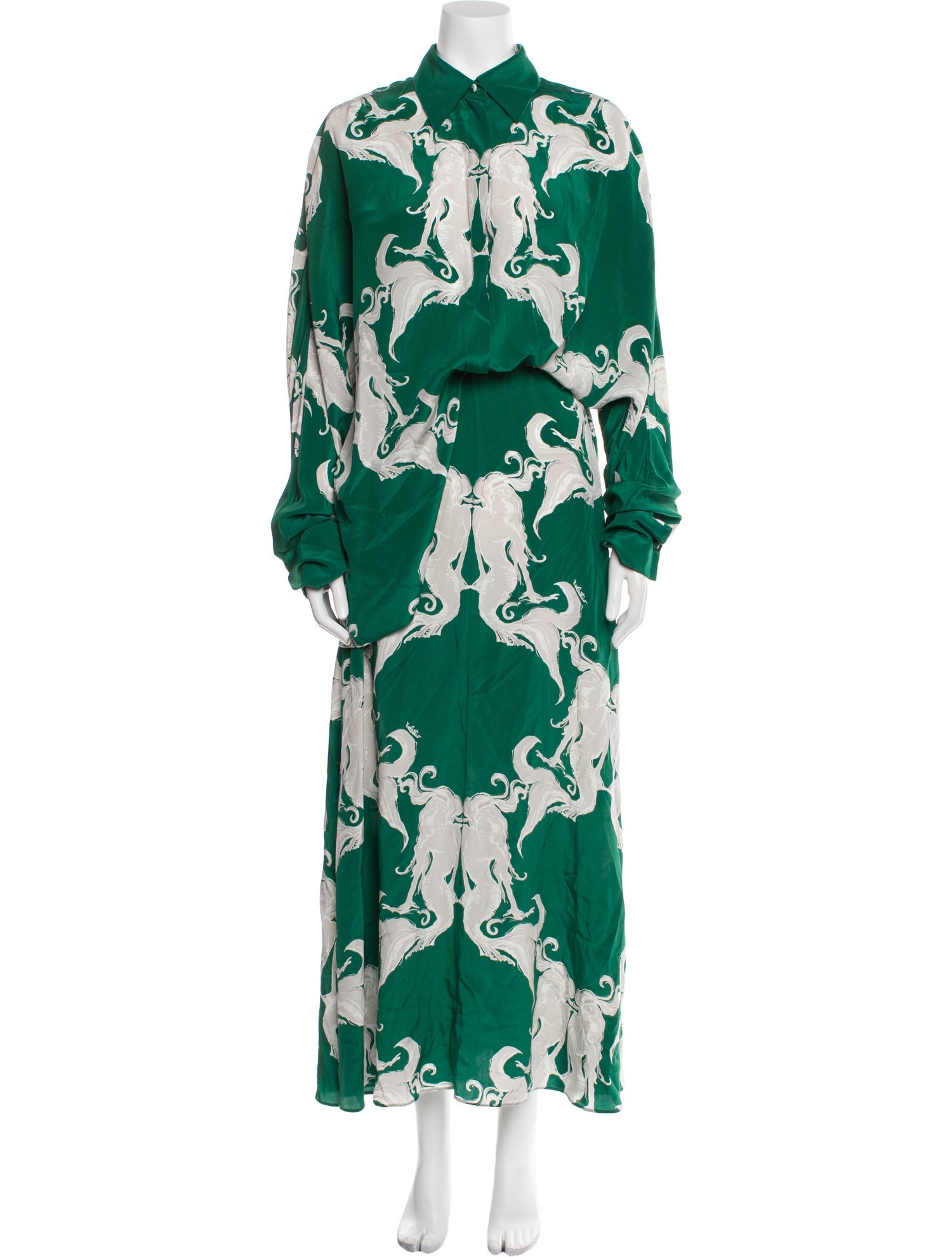 Valentino Floral Print Long Dress w/ Tags