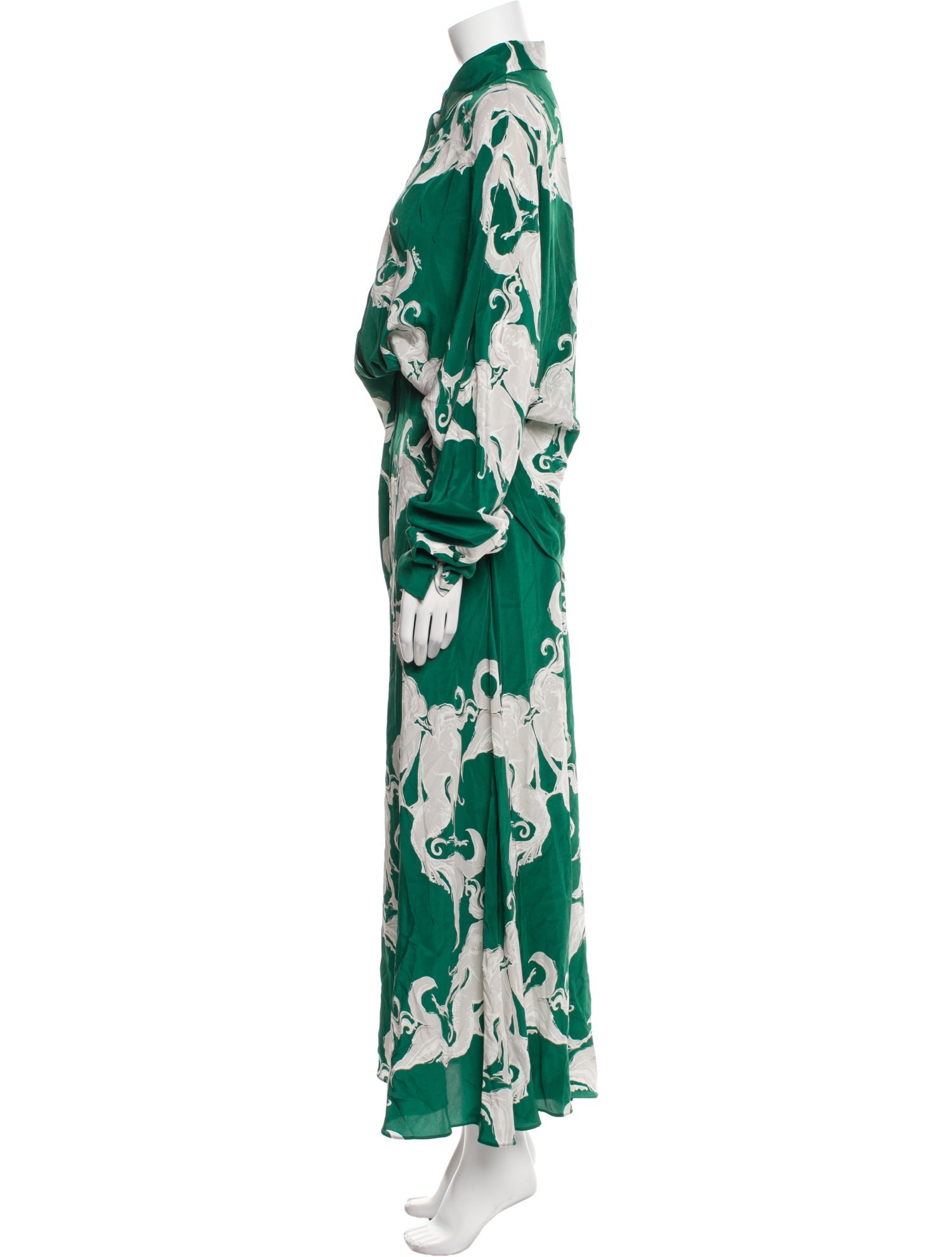 Valentino Floral Print Long Dress w/ Tags