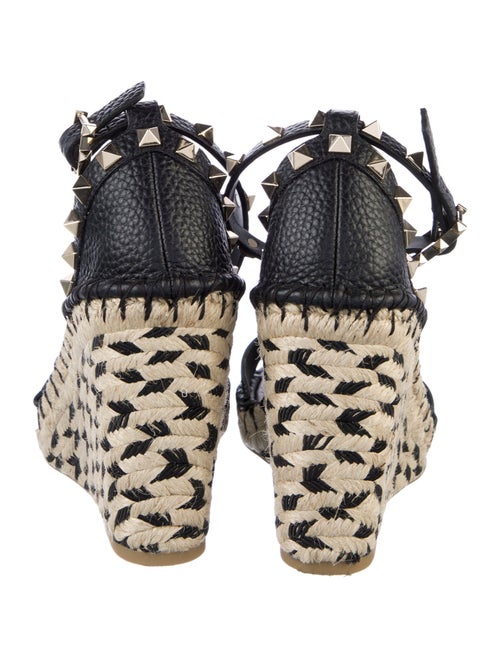 Valentino Rockstud Accents Leather Espadrilles