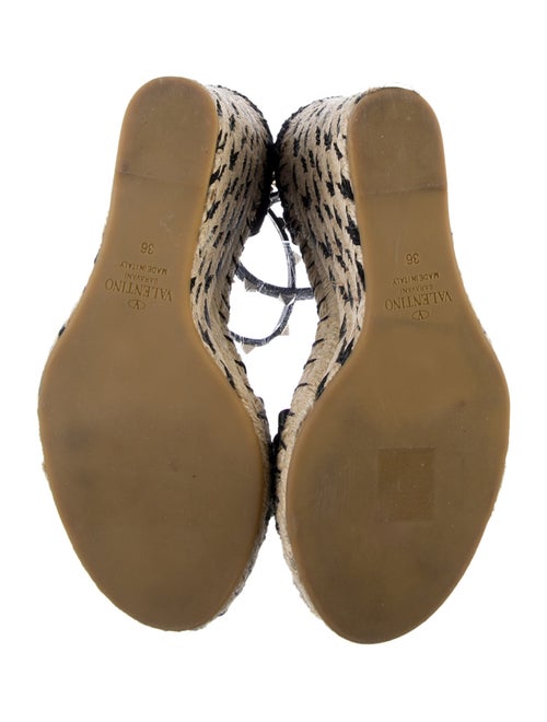 Valentino Rockstud Accents Leather Espadrilles