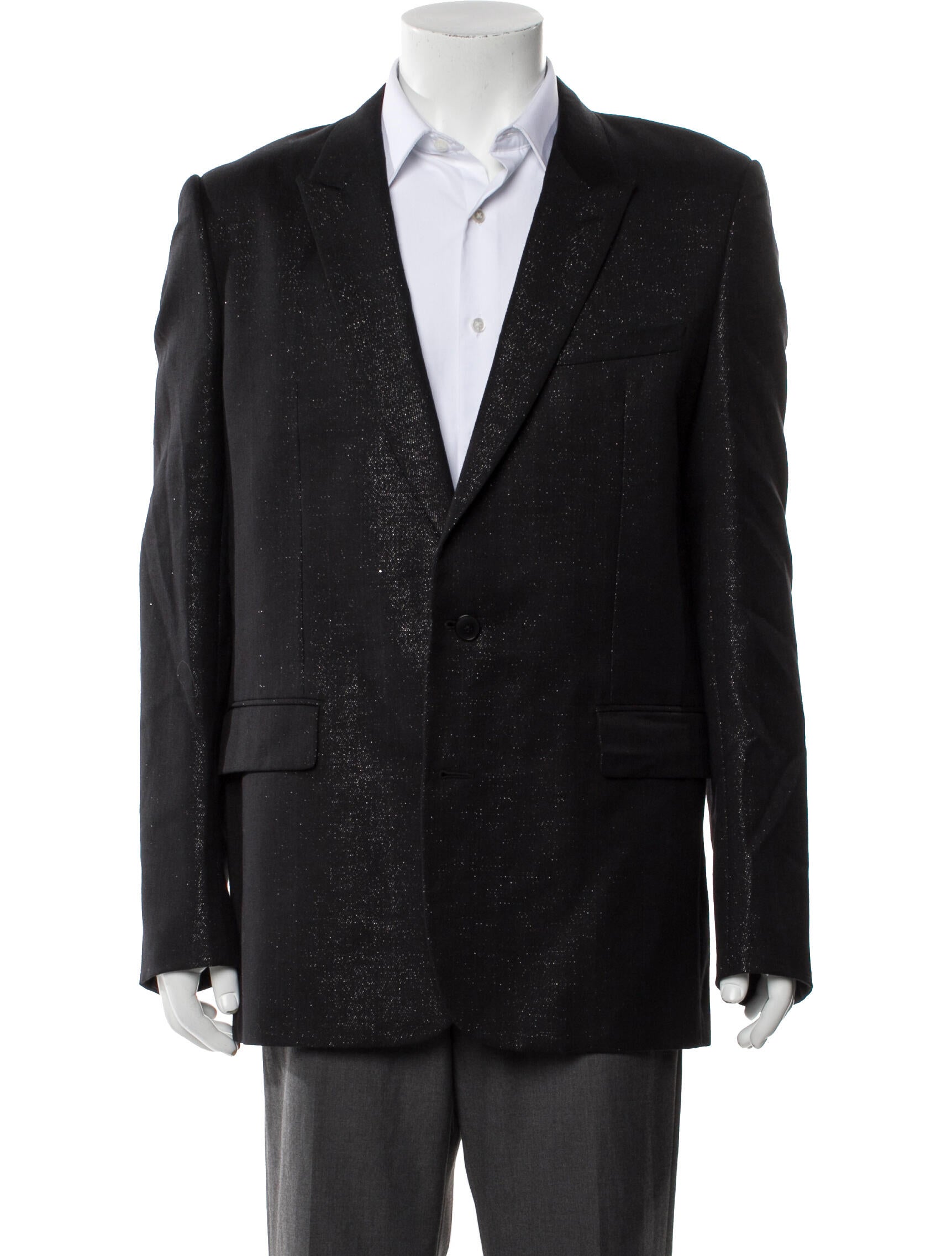 Valentino Wool Glitter Accents Blazer