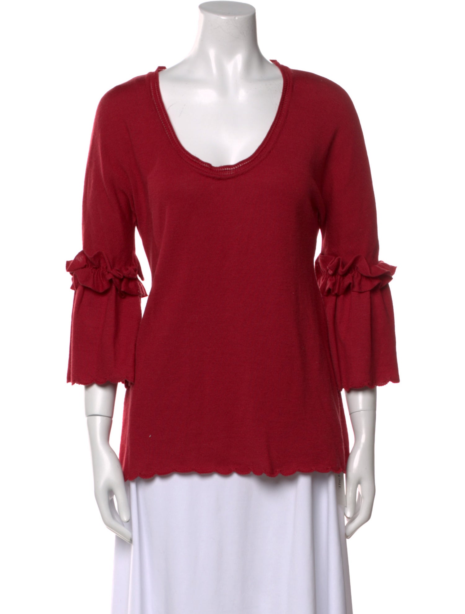 Valentino Wool Scoop Neck Sweater