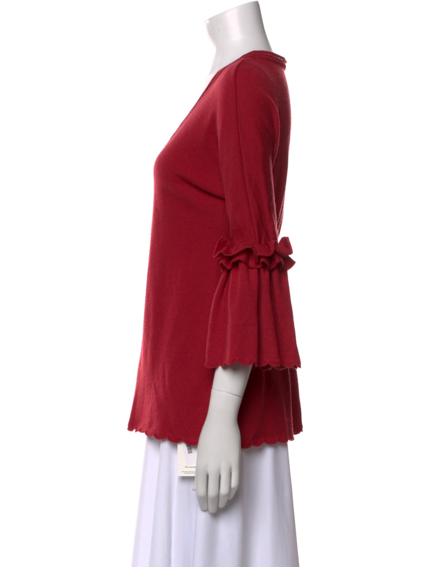 Valentino Wool Scoop Neck Sweater