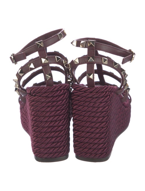 Valentino Rockstud Accents Leather Espadrilles