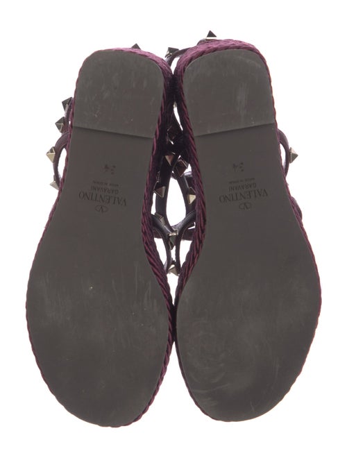 Valentino Rockstud Accents Leather Espadrilles