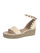 Valentino Rockstud Accents Leather Espadrilles