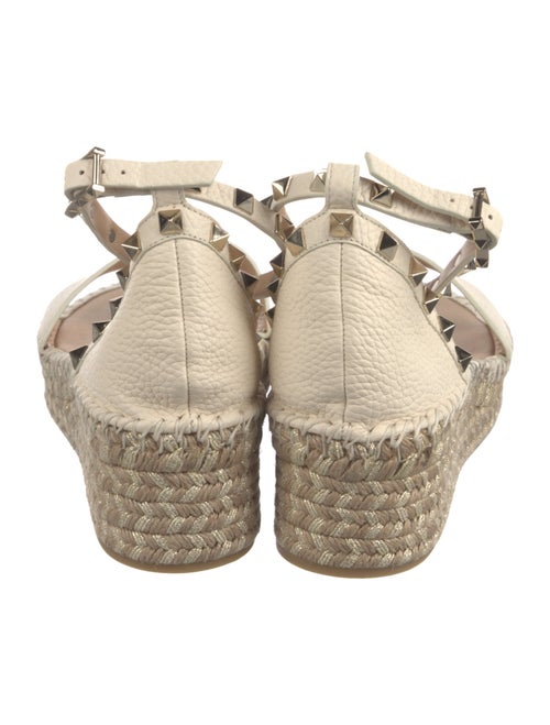 Valentino Rockstud Accents Leather Espadrilles
