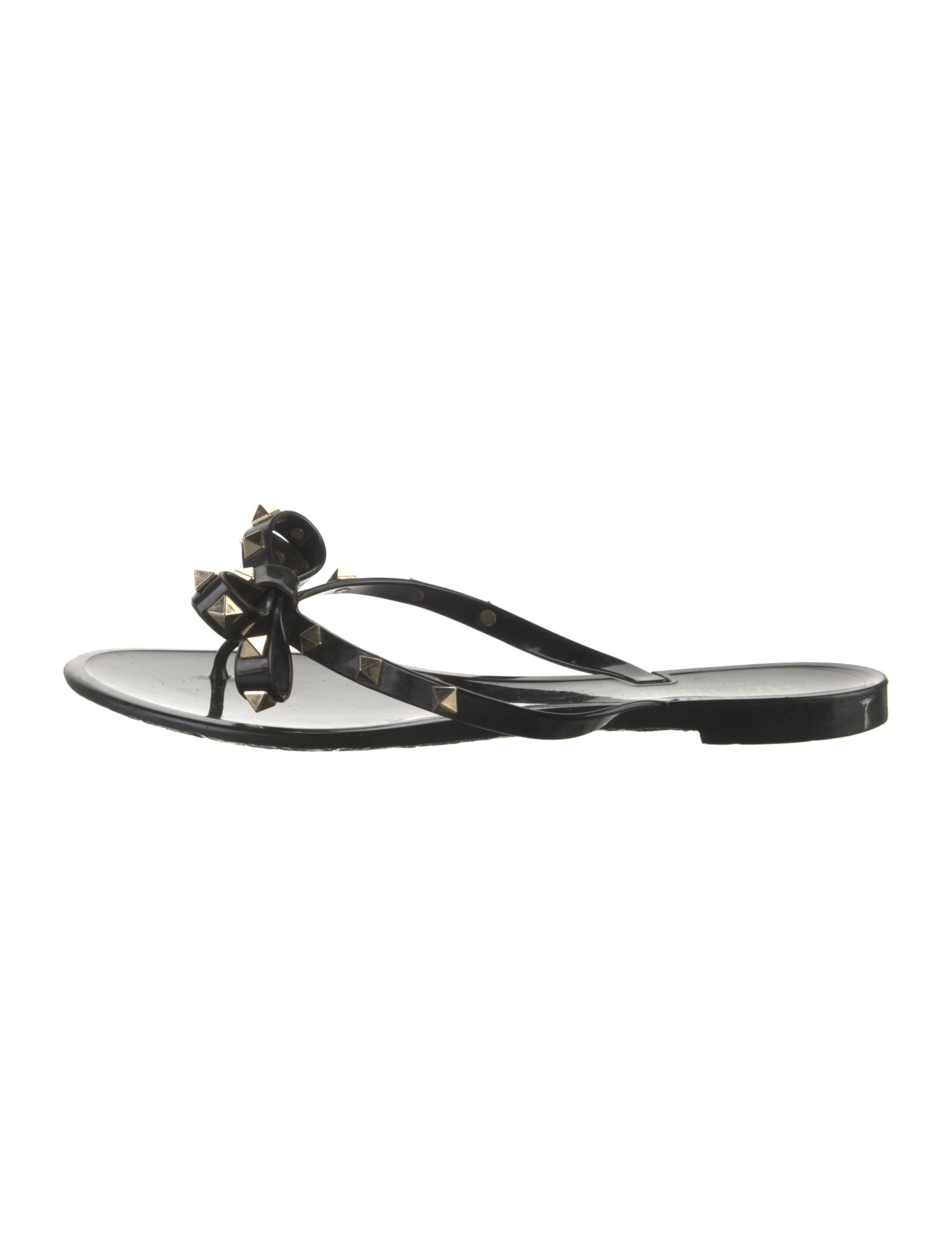 Valentino Rockstud Accents Rubber Slides