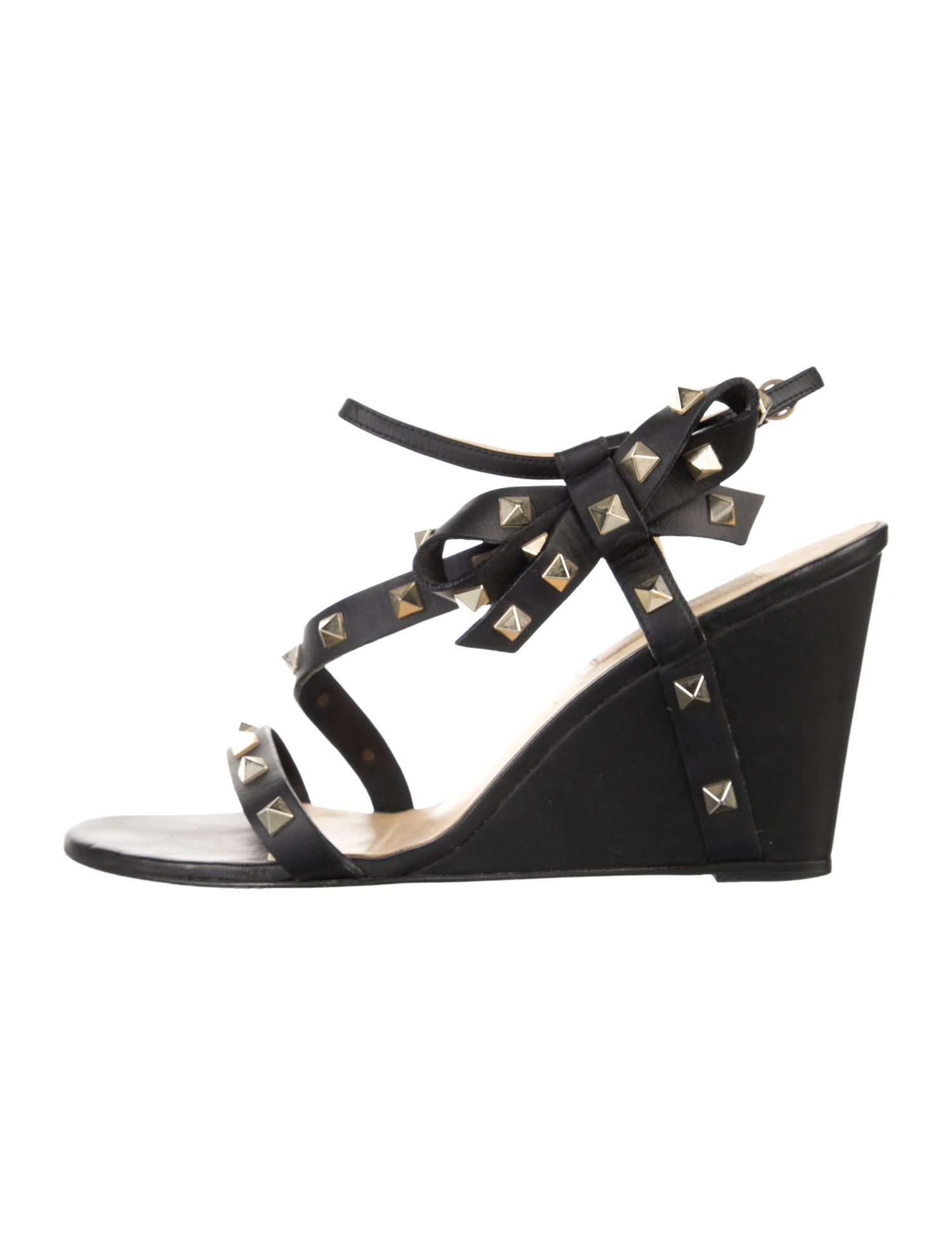Valentino Rockstud Accents Leather Sandals