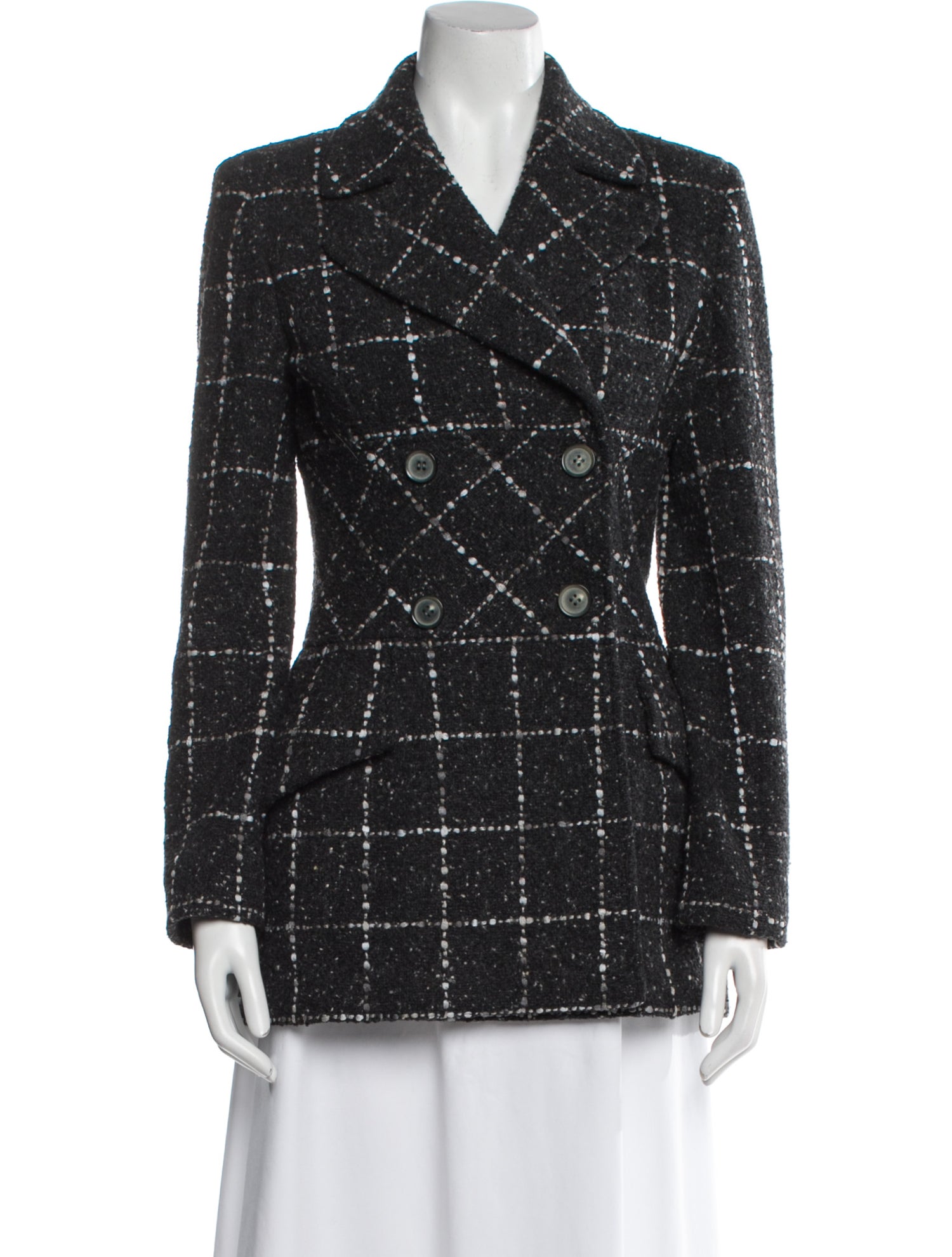 Valentino Plaid Print Blazer