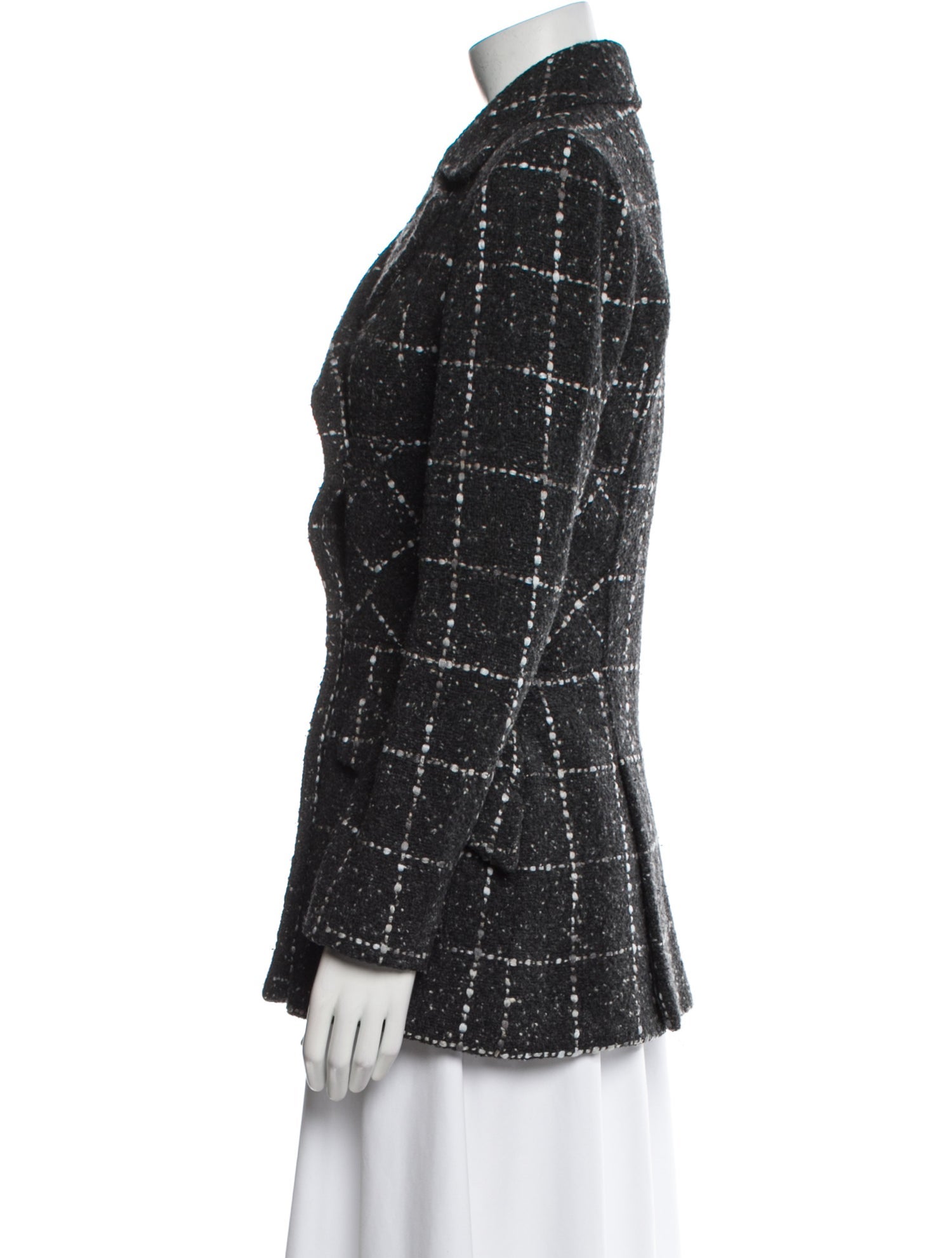 Valentino Plaid Print Blazer