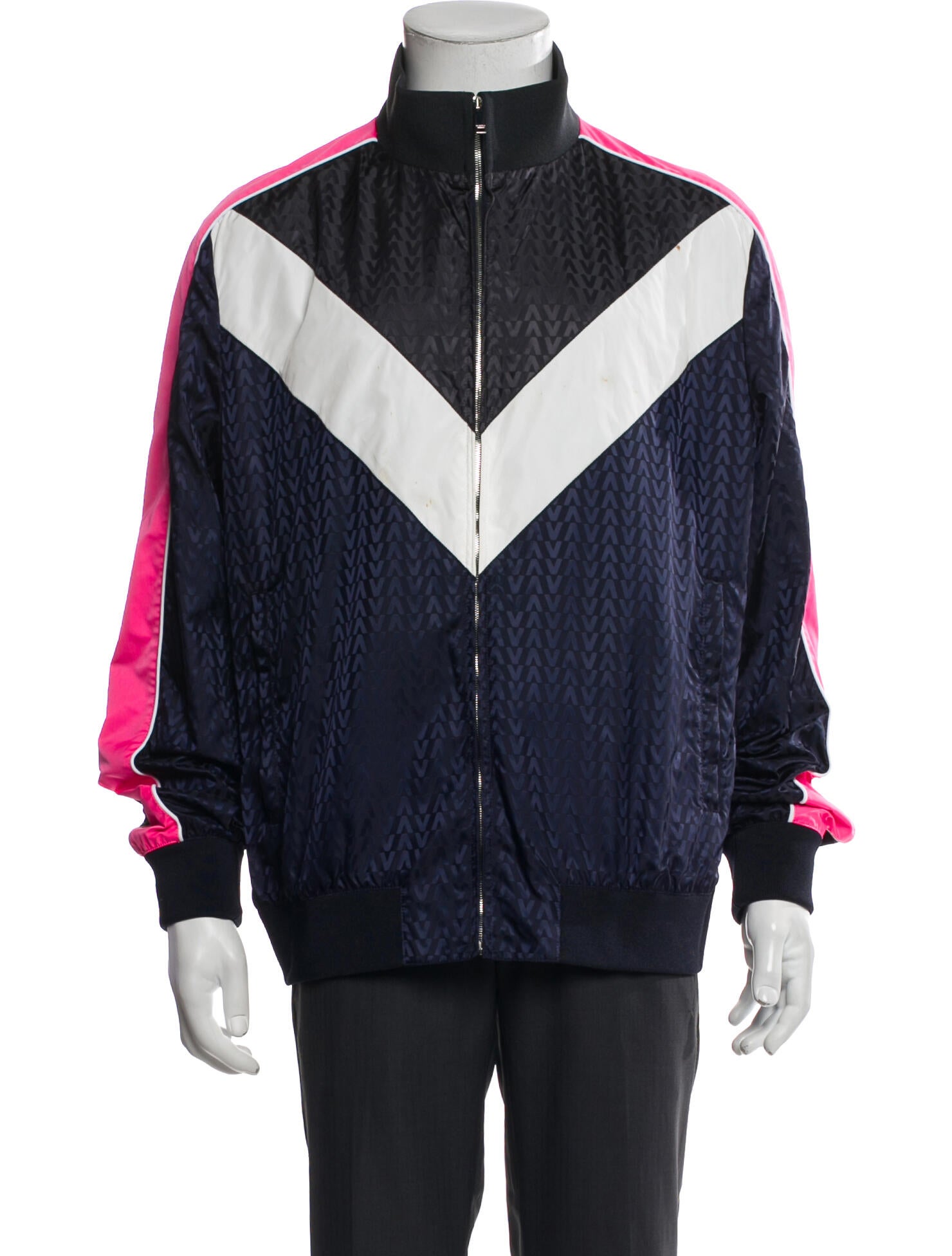 Valentino Colorblock Pattern Windbreaker
