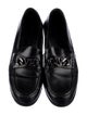 Valentino Leather Chain-Link Accents Dress Loafers