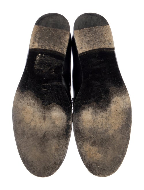 Valentino Leather Chain-Link Accents Dress Loafers