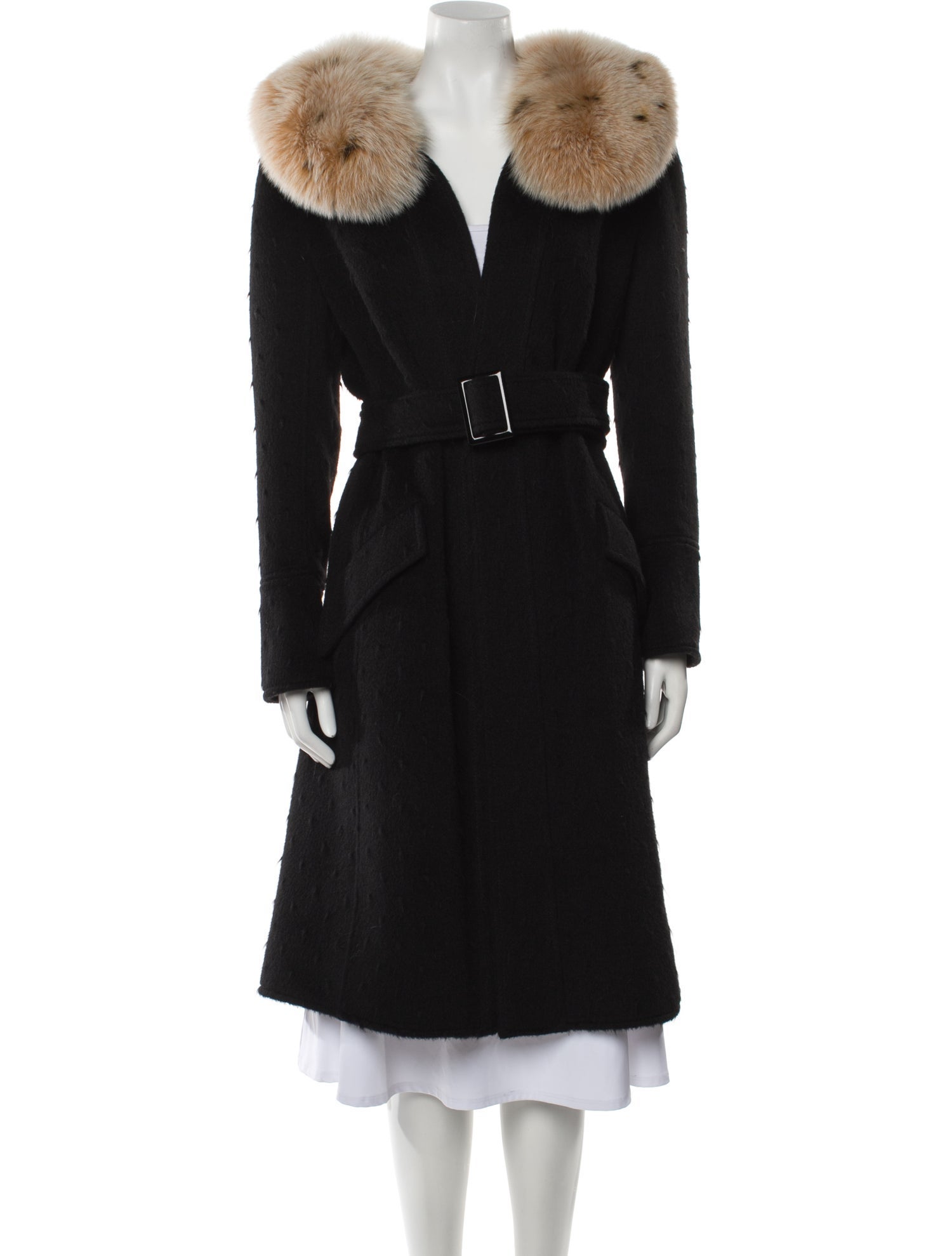 Valentino Vintage Late 1990's - Early 2000's Faux Fur Coat