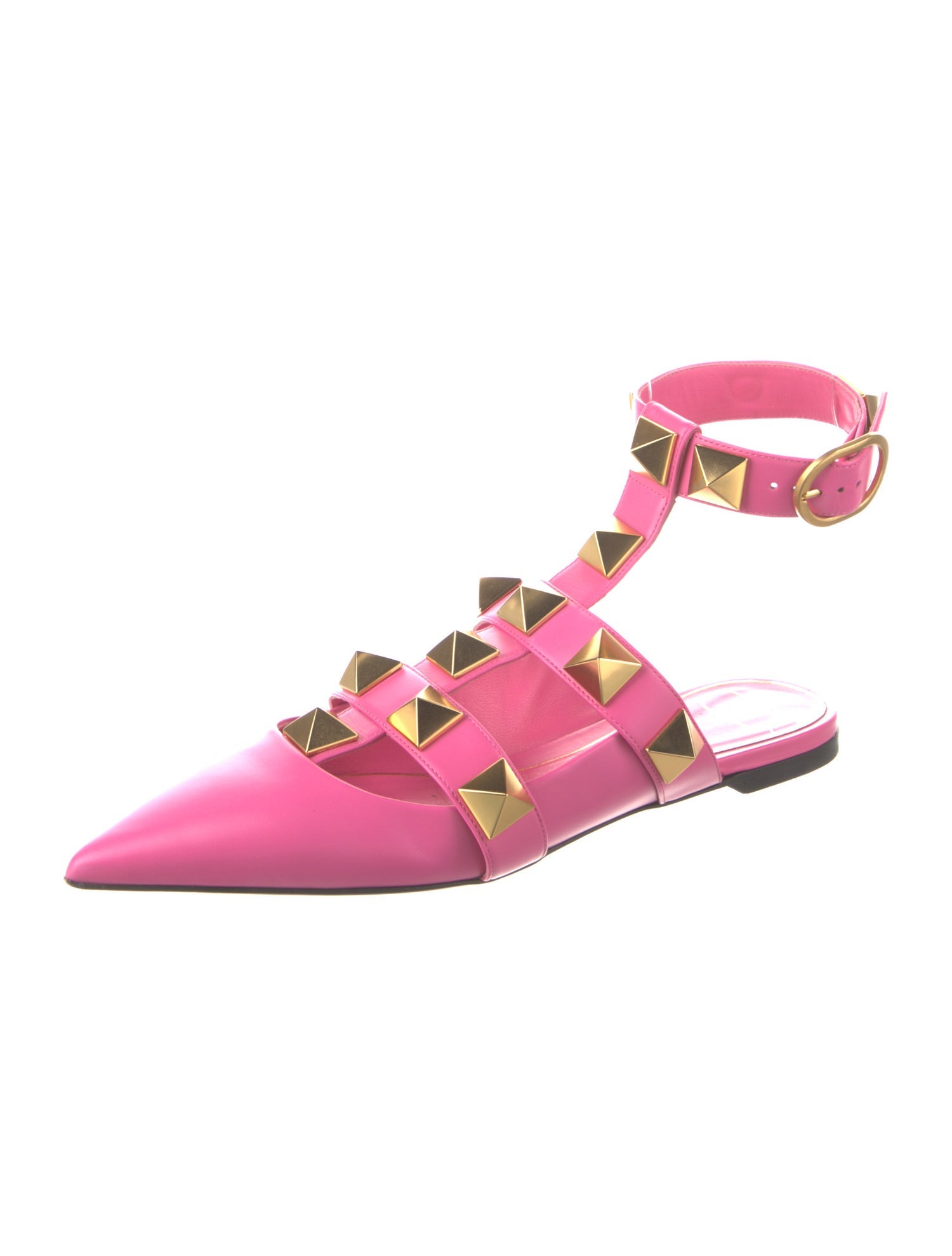 Valentino Rockstud Accents Leather Mules