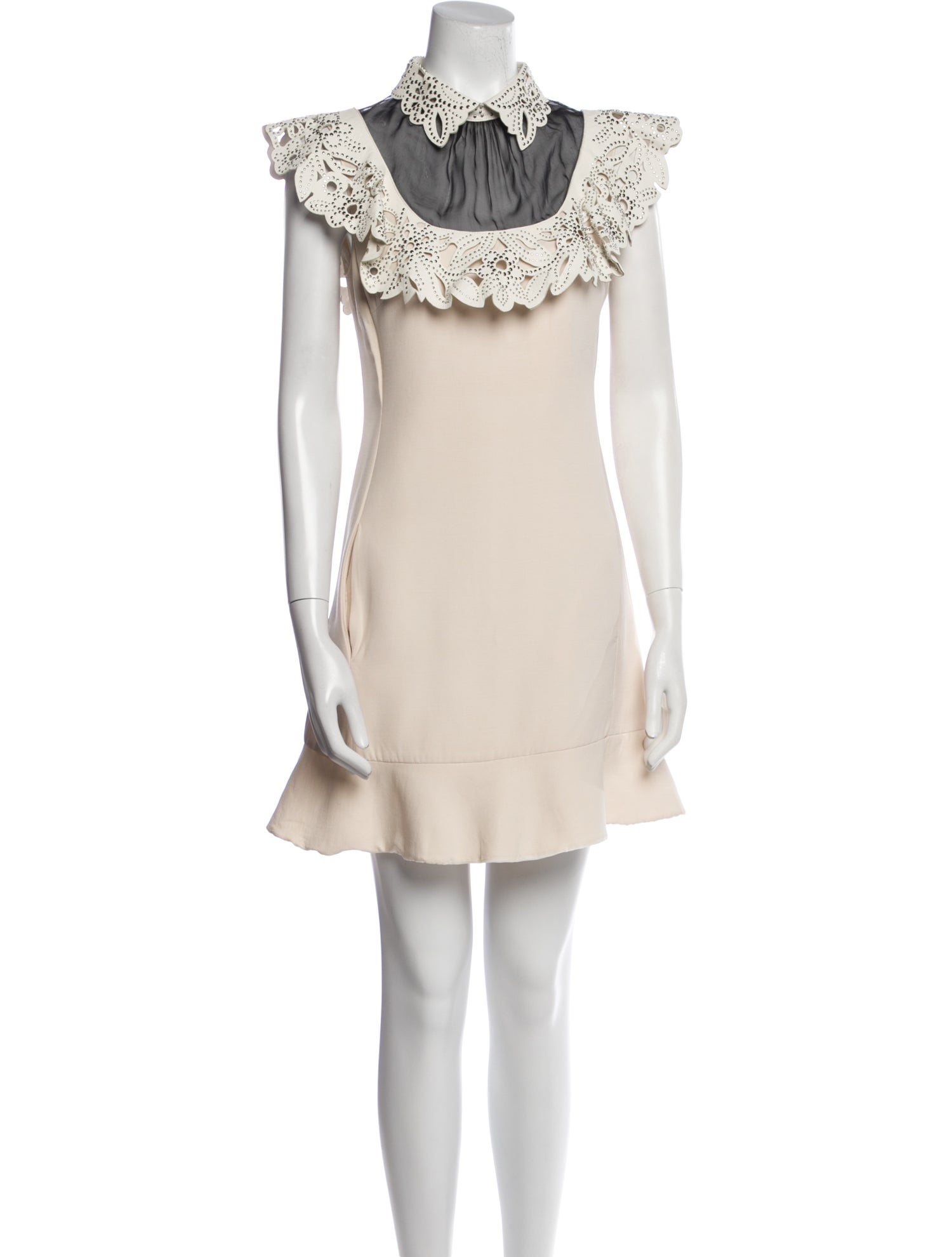 Valentino Mock Neck Mini Dress