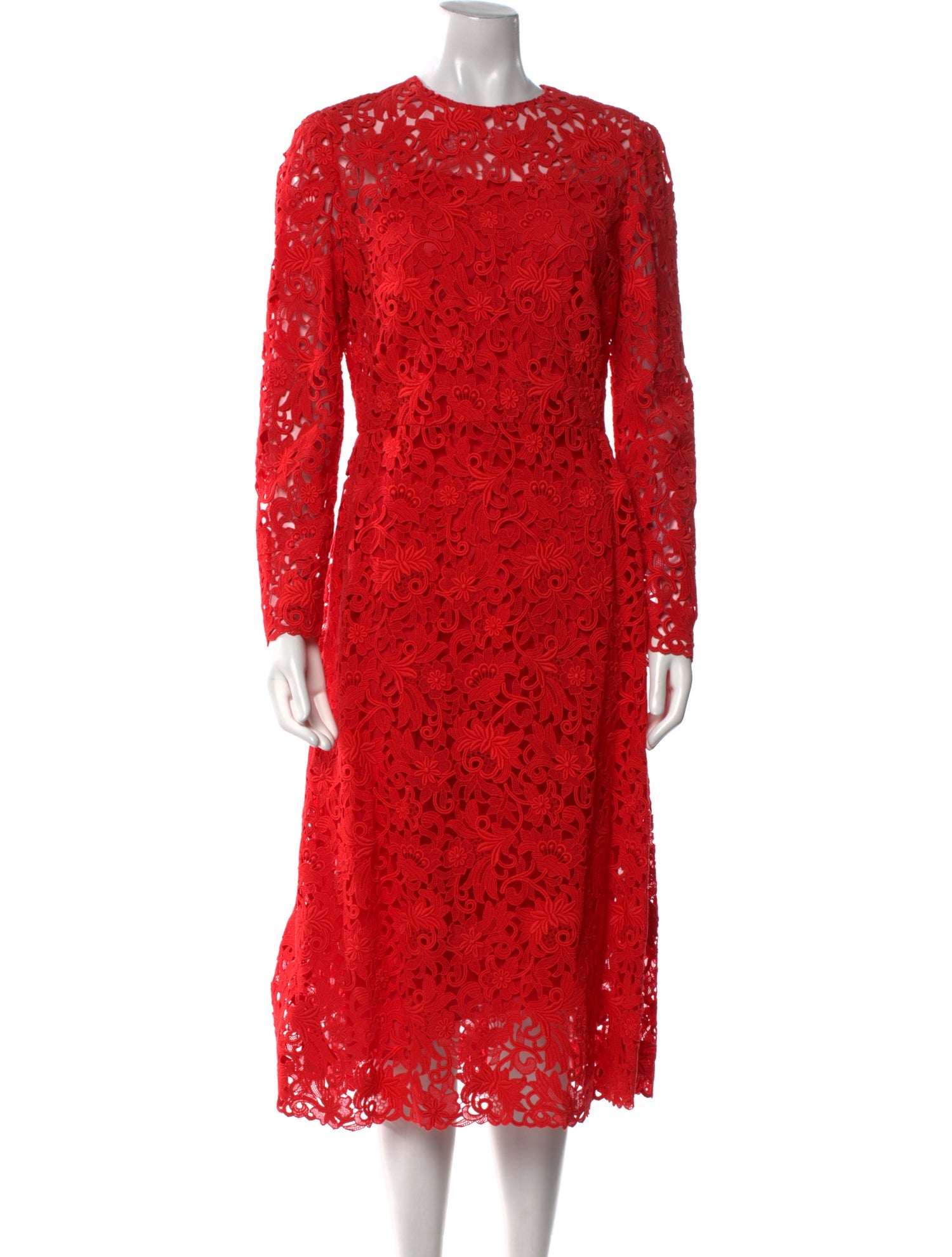 Valentino Lace Pattern Midi Length Dress