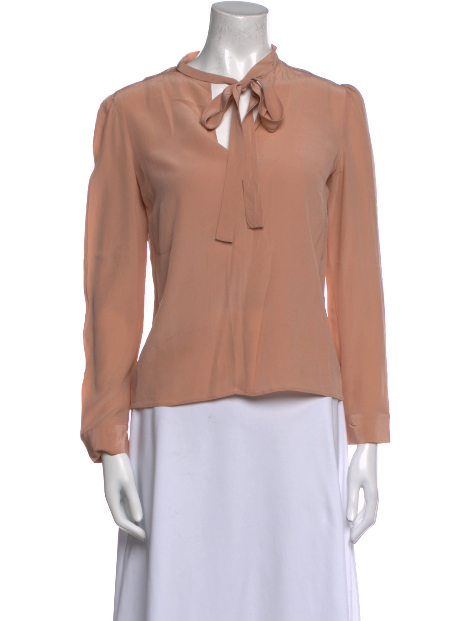 Red Valentino Silk Tie Neck Blouse