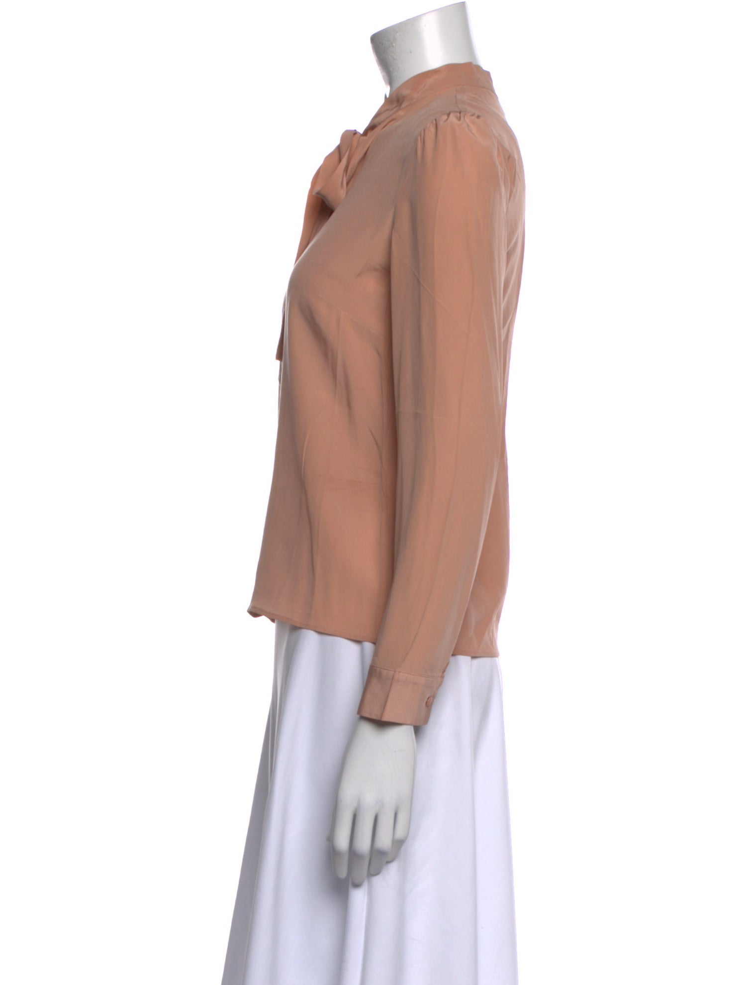 Red Valentino Silk Tie Neck Blouse