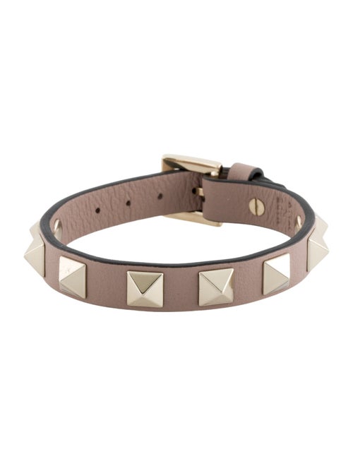 Valentino Leather Rockstud Bracelet